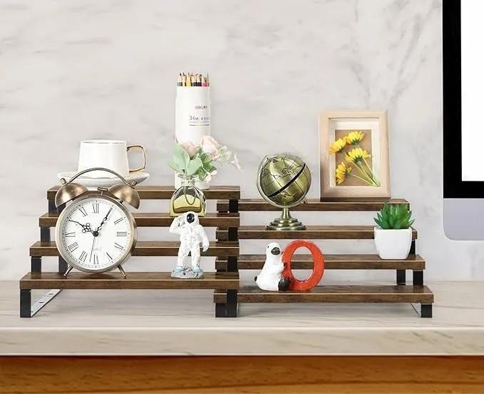 4-Tier Wooden Spice Rack Organizer